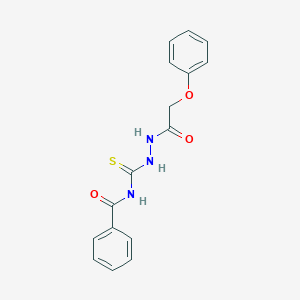 molecular formula C16H15N3O3S B326449 N-[[(2-phenoxyacetyl)amino]carbamothioyl]benzamide 