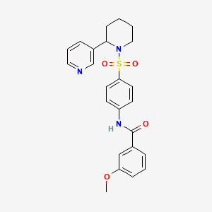 3-methoxy-N-(4-((2-(pyridin-3-yl)piperidin-1-yl)sulfonyl)phenyl)benzamide