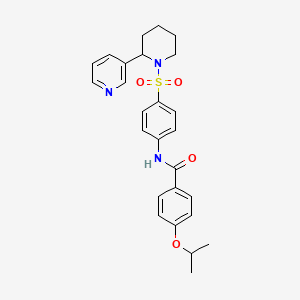 4-propan-2-yloxy-N-[4-(2-pyridin-3-ylpiperidin-1-yl)sulfonylphenyl]benzamide