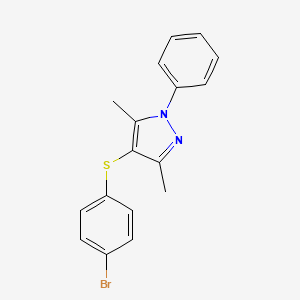4-(4-Bromophenyl)sulfanyl-3,5-dimethyl-1-phenylpyrazole