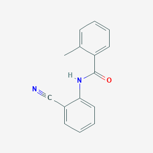 molecular formula C15H12N2O B326465 N-(2-cyanophenyl)-2-methylbenzamide 