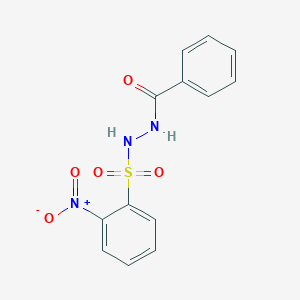 molecular formula C13H11N3O5S B326470 N'-(2-NITROBENZENESULFONYL)BENZOHYDRAZIDE 