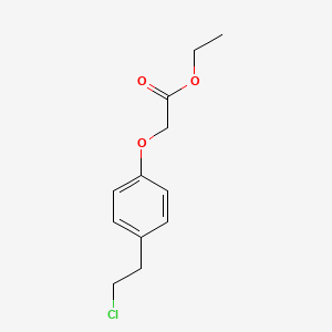 molecular formula C12H15ClO3 B3264727 Acetic acid, 2-[4-(2-chloroethyl)phenoxy]-, ethyl ester CAS No. 396124-49-5