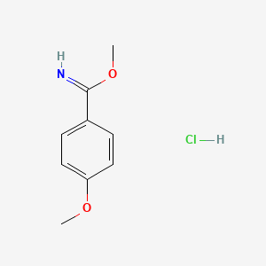 molecular formula C9H12ClNO2 B3264819 Methyl 4-methoxybenzimidate hydrochloride CAS No. 39739-49-6
