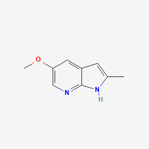 molecular formula C9H10N2O B3264828 5-methoxy-2-methyl-1H-pyrrolo[2,3-b]pyridine CAS No. 397842-91-0