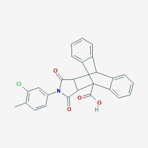 molecular formula C26H18ClNO4 B326494 17-(3-Chloro-4-methylphenyl)-16,18-dioxo-17-azapentacyclo[6.6.5.0~2,7~.0~9,14~.0~15,19~]nonadeca-2,4,6,9,11,13-hexaene-1-carboxylic acid 