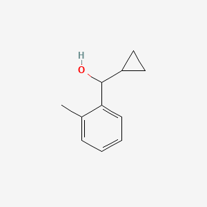 molecular formula C11H14O B3264968 Cyclopropyl (2-methylphenyl)methanol CAS No. 400613-95-8