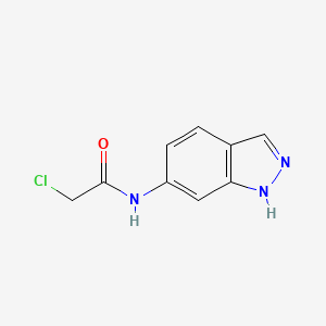 molecular formula C9H8ClN3O B3265036 2-chloro-N-(1H-indazol-6-yl)acetamide CAS No. 401591-05-7