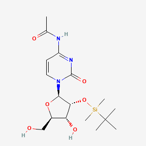 molecular formula C17H29N3O6Si B3265096 N-[1-[(2R,3R,4R,5R)-3-[tert-butyl(dimethyl)silyl]oxy-4-hydroxy-5-(hydroxymethyl)oxolan-2-yl]-2-oxopyrimidin-4-yl]acetamide CAS No. 401812-97-3