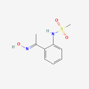 molecular formula C9H12N2O3S B3265103 N-{2-[1-(hydroxyimino)ethyl]phenyl}methanesulfonamide CAS No. 401829-47-8