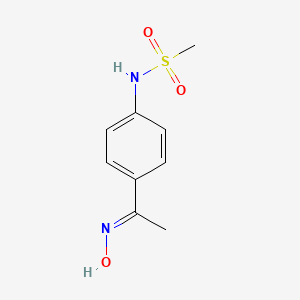 molecular formula C9H12N2O3S B3265122 N-{4-[1-(hydroxyamino)ethylidene]cyclohexa-2,5-dien-1-ylidene}methanesulfonamide CAS No. 401909-82-8