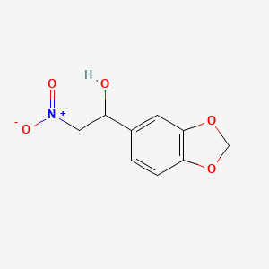 molecular formula C9H9NO5 B3265198 1-(Benzo[D][1,3]dioxol-6-YL)-2-nitroethanol CAS No. 40288-64-0
