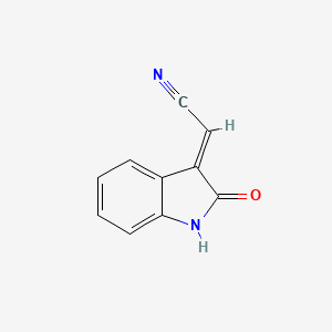molecular formula C10H6N2O B3265261 (E)-2-(2-Oxoindolin-3-ylidene)acetonitrile CAS No. 40313-84-6