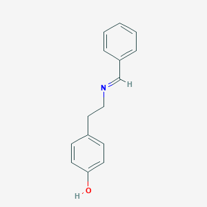 molecular formula C15H15NO B326527 4-[2-(Benzylideneamino)ethyl]phenol 