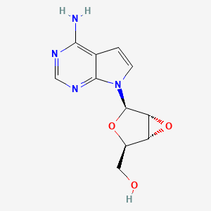 molecular formula C11H12N4O3 B3265530 2',3'-Anhydro-7-deazaadenosine CAS No. 40627-31-4