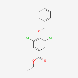 molecular formula C16H14Cl2O3 B3265585 Ethyl 4-(benzyloxy)-3,5-dichlorobenzoate CAS No. 40689-39-2