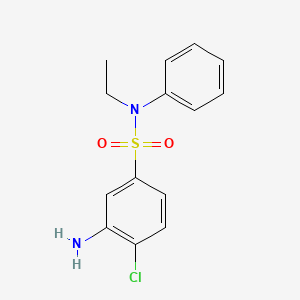 3-amino-4-chloro-N-ethyl-N-phenylbenzene-1-sulfonamide