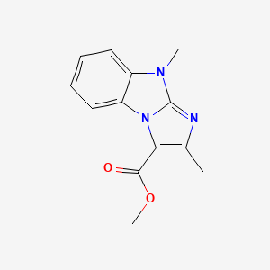 molecular formula C13H13N3O2 B3265628 Methyl 2,9-dimethyl-9H-benzo[d]imidazo[1,2-a]imidazole-3-carboxylate CAS No. 40783-82-2