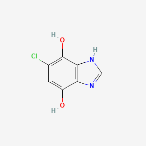 molecular formula C7H5ClN2O2 B3265664 6-chloro-1H-benzimidazole-4,7-diol CAS No. 408314-49-8