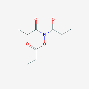 molecular formula C9H15NO4 B3265859 N-propionyl-N-(propionyloxy)propionamide CAS No. 41182-38-1