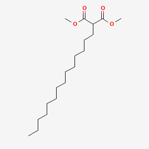 molecular formula C19H36O4 B3265901 Propanedioic acid, 2-tetradecyl-, 1,3-dimethyl ester CAS No. 41240-57-7