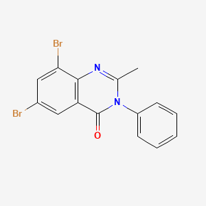 molecular formula C15H10Br2N2O B3265963 6,8-dibromo-2-methyl-3-phenylquinazolin-4(3H)-one CAS No. 4145-21-5