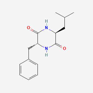 2,5-Piperazinedione, 3-(2-methylpropyl)-6-(phenylmethyl)-, (3S,6R)-
