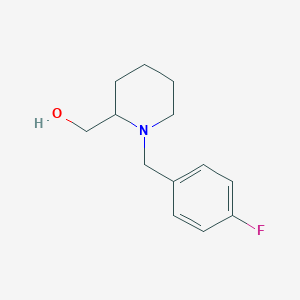 molecular formula C13H18FNO B3266004 [1-(4-Fluoro-benzyl)-piperidin-2-yl]-methanol CAS No. 415701-69-8
