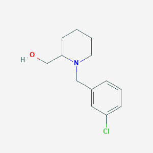 molecular formula C13H18ClNO B3266010 [1-(3-Chloro-benzyl)-piperidin-2-yl]-methanol CAS No. 415702-06-6