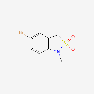 molecular formula C8H8BrNO2S B3266084 5-bromo-1-methyl-3H-2,1-benzothiazole 2,2-dioxide CAS No. 41713-63-7