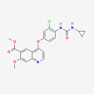 Methyl 4-(3-chloro-4-(3-cyclopropylureido)phenoxy)-7-methoxyquinoline-6-carboxylate