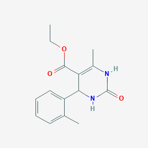 molecular formula C15H18N2O3 B3266153 Ethyl 6-methyl-4-(2-methylphenyl)-2-oxo-1,2,3,4-tetrahydropyrimidine-5-carboxylate CAS No. 418803-02-8
