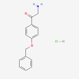 molecular formula C15H16ClNO2 B3266169 2-Amino-1-(4-benzyloxyphenyl)ethanone hydrochloride CAS No. 4195-25-9