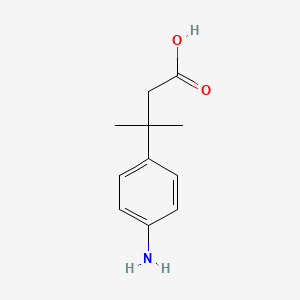 molecular formula C11H15NO2 B3266346 3-(4-Aminophenyl)-3-methylbutanoic acid CAS No. 42288-10-8