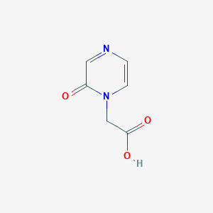 molecular formula C6H6N2O3 B3266366 1(2H)-Pyrazineacetic acid, 2-oxo- CAS No. 42352-55-6
