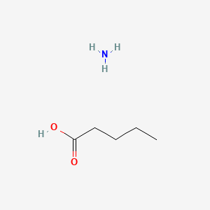 molecular formula C5H10O2.H3N<br>C5H13NO2 B3266514 Azane;pentanoic acid CAS No. 42739-38-8