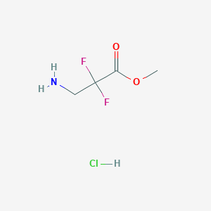 molecular formula C4H8ClF2NO2 B3266550 Methyl 3-amino-2,2-difluoropropanoate hydrochloride CAS No. 428452-50-0