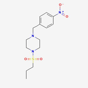 molecular formula C14H21N3O4S B3266566 1-(4-Nitrobenzyl)-4-(propylsulfonyl)piperazine CAS No. 428830-45-9