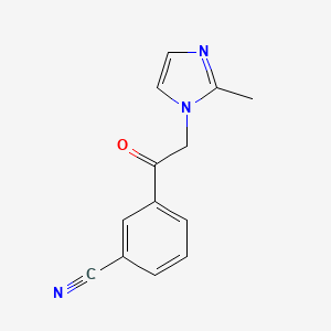 molecular formula C13H11N3O B3266644 3-(2-(2-Methyl-1H-imidazol-1-YL)acetyl)benzonitrile CAS No. 431040-28-7