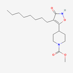 Methyl 4-(3-hydroxy-4-octylisoxazol-5-yl)piperidine-1-carboxylate