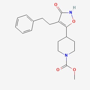 Methyl 4-(3-hydroxy-4-phenethylisoxazol-5-yl)piperidine-1-carboxylate