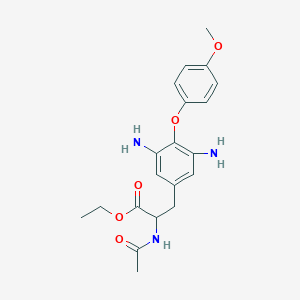 B3267035 Ethyl 2-acetamido-3-(3,5-diamino-4-(4-methoxyphenoxy)phenyl)propanoate CAS No. 440667-78-7