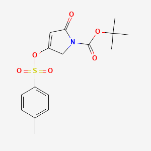 molecular formula C16H19NO6S B3267115 tert-butyl 2-oxo-4-(tosyloxy)-2,5-dihydro-1H-pyrrole-1-carboxylate CAS No. 443680-33-9