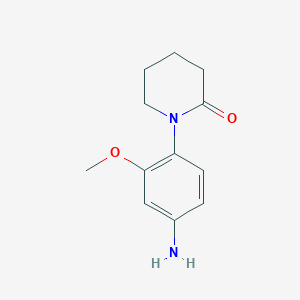 molecular formula C12H16N2O2 B3267147 1-(4-Amino-2-methoxyphenyl)piperidin-2-one CAS No. 444002-82-8