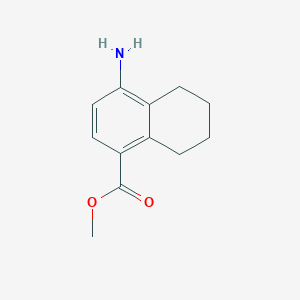 molecular formula C12H15NO2 B3267215 Methyl 4-amino-5,6,7,8-tetrahydronaphthalene-1-carboxylate CAS No. 444913-37-5