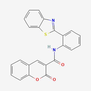 molecular formula C23H14N2O3S B3267354 N-(2-(benzo[d]thiazol-2-yl)phenyl)-2-oxo-2H-chromene-3-carboxamide CAS No. 448240-79-7