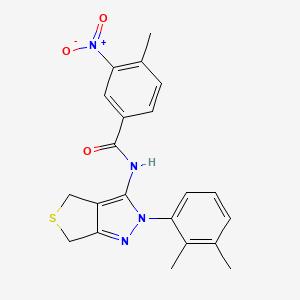 molecular formula C21H20N4O3S B3267411 N-[2-(2,3-dimethylphenyl)-2H,4H,6H-thieno[3,4-c]pyrazol-3-yl]-4-methyl-3-nitrobenzamide CAS No. 450344-19-1