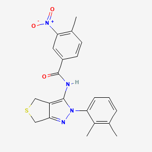 N-[2-(2,3-dimethylphenyl)-4,6-dihydrothieno[3,4-c]pyrazol-3-yl]-4-methyl-3-nitrobenzamide