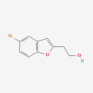 molecular formula C10H9BrO2 B3267690 2-(5-Bromo-1-benzofuran-2-yl)ethan-1-ol CAS No. 460748-15-6