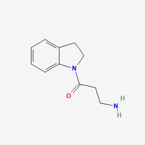 molecular formula C11H14N2O B3267721 3-Amino-1-(indolin-1-yl)propan-1-one CAS No. 46275-39-2